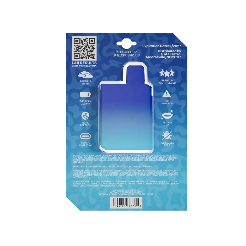 MicroBar 2G Disposable - BlueBerry Kush